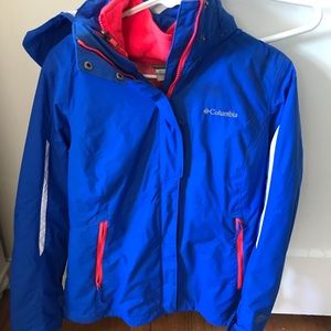 Columbia ski jacket with inner and outer shell
